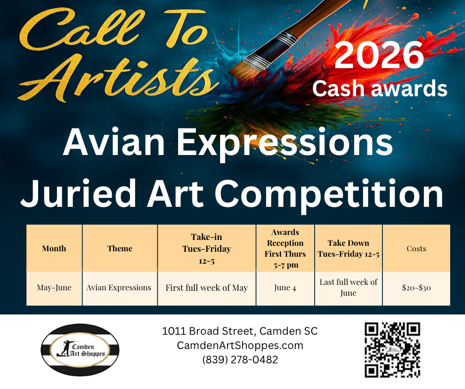Camden Art Shoppes - Call to Artists - Avian Expressions Juried Art Competition